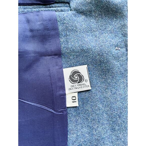 Women's Vintage Gordon of Philadelphia Blue Wool Blend Blazer Size 10 - Picture 7 of 7